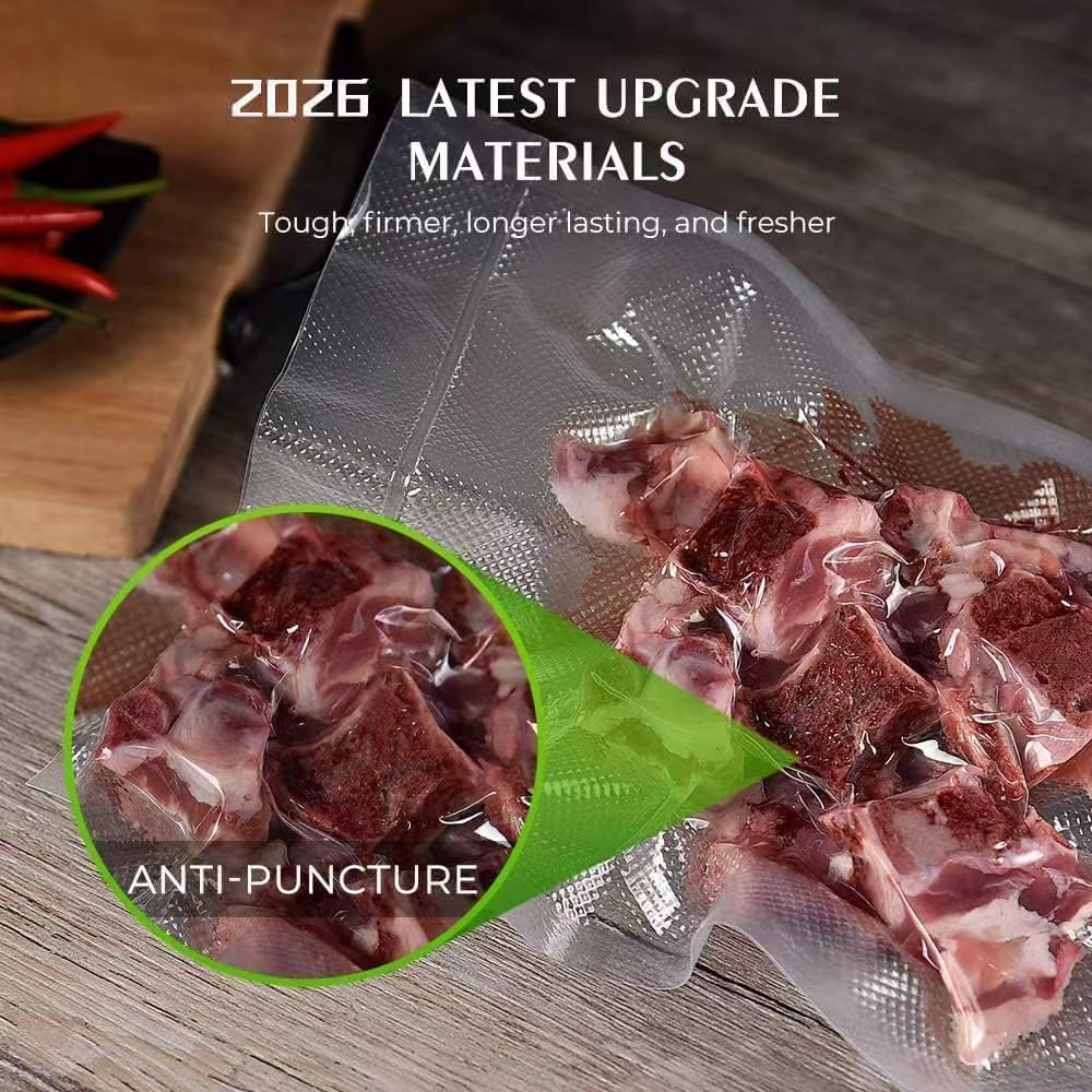 Vacuum Sealer Bags For Food 6 Pack, Kitchen Essentials, Sandwich Bags