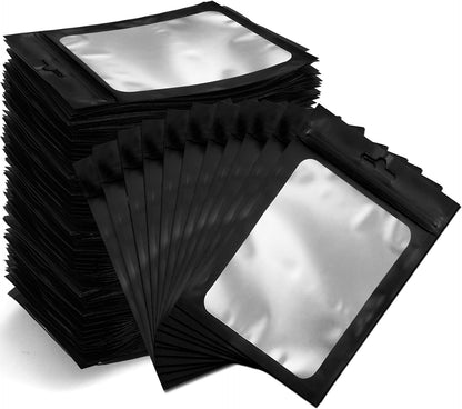 Gwybkq Resealable Bags for Food Storage 350 Pieces (4×6Inch Black)