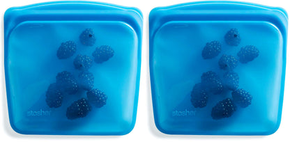Stasher Premium Reusable Silicone Bag, Stand-Up Mega, Clear, 104 oz
