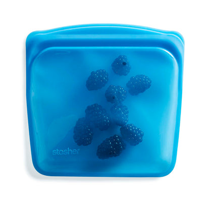 Stasher Premium Reusable Silicone Bag, Stand-Up Mega, Clear, 104 oz