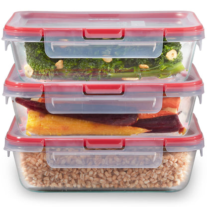 Pyrex Freshlock (10-Pack) Mixed Sizes Airtight Glass Food Storage Set