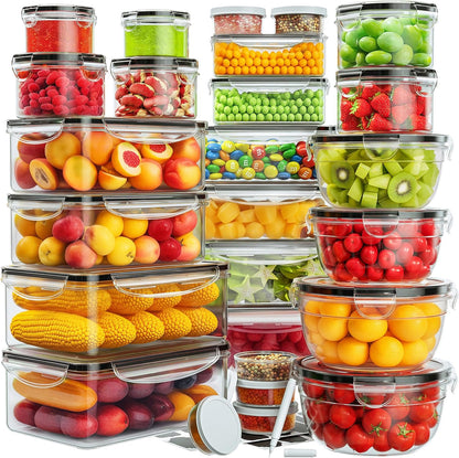 52 PCS Food Storage Containers with Lids Airtight (26 Lids & 26 Containers)