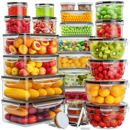 52 PCS Food Storage Containers with Lids Airtight (26 Lids & 26 Containers)