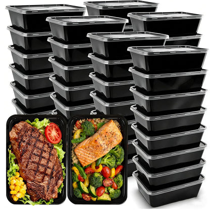 50-Pack Meal Prep Containers, Single Compartment with lids, 26 OZ.