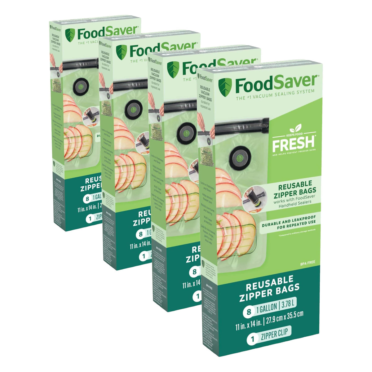 FoodSaver® Reusable Quart Vacuum Zipper Bags