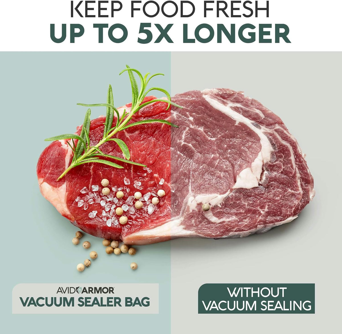 Avid Armor Vacuum Sealer Bags, Vac Seal Bags for Food Storage, Freezing, and Sous Vide Cooking, Non-BPA Freezer Vacuum Sealer Bags, Pint, Quart, and Gallon Sizes Combo Pack, 150 Bags