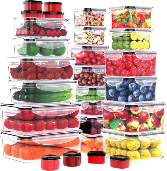 56 PCS Food Storage Containers with Lids Airtight (28 Boxes - 28 Lids)