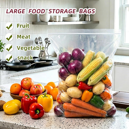 Yotelab Large 5 Gallon Plastic Zipper Storage Bags, 18x24 Inch, 12Pcs