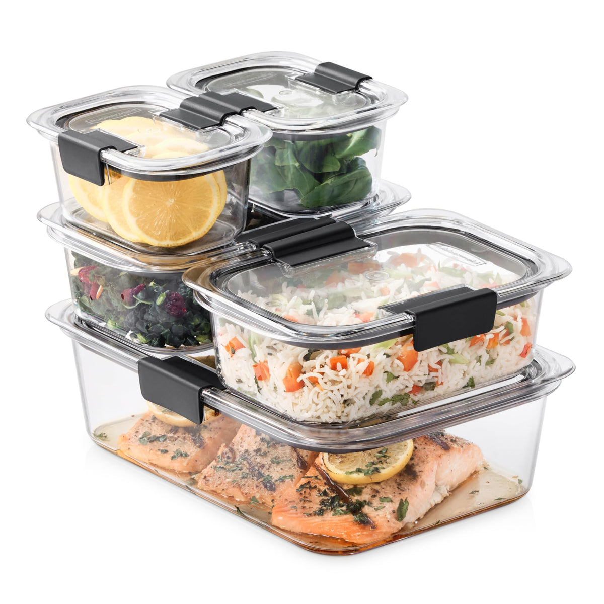 Rubbermaid Brilliance BPA Free 44-Piece Food Storage Containers Set Airtight Leak-Proof with Lids for Meal Prep Lunch and Leftovers