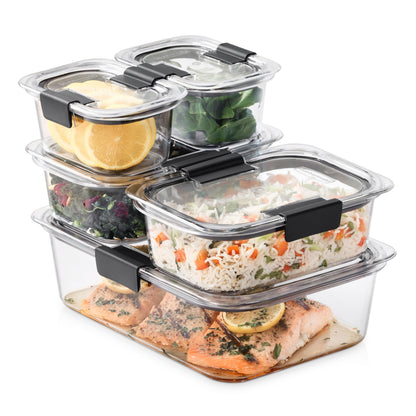 Rubbermaid Brilliance BPA Free 44-Piece Food Storage Containers Set Airtight Leak-Proof with Lids for Meal Prep Lunch and Leftovers