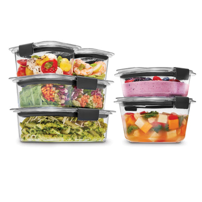 Rubbermaid Brilliance BPA Free 44-Piece Food Storage Containers Set Airtight Leak-Proof with Lids for Meal Prep Lunch and Leftovers