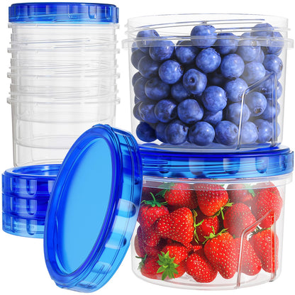 HOMETALL Freezer Storage Containers, [12 Pack-16 Oz] Airtight Plastic