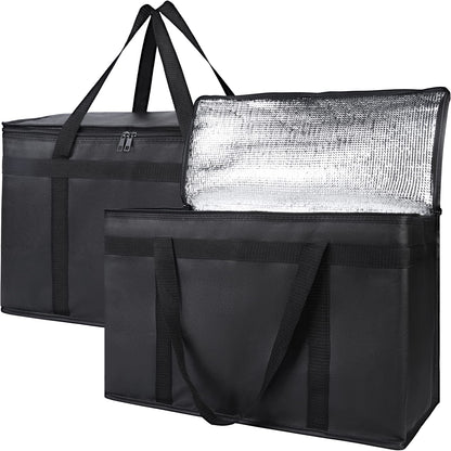 Bodaon Insulated Food Delivery Bag, XXXL Reusable Warming Bag, Black, 1Pk
