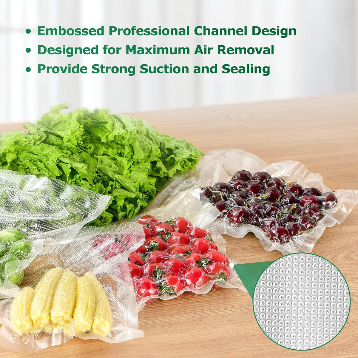 FRESKO 8"x20' Vacuum Sealer Bags for Food, 2 Rolls