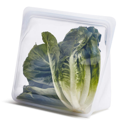 Stasher Premium Reusable Silicone Bag, Stand-Up Mega, Clear, 104 oz