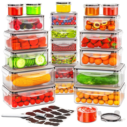 52 PCS Food Storage Containers with Lids Airtight (26 Lids & 26 Containers)