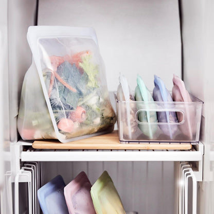 Stasher Premium Reusable Silicone Bag, Stand-Up Mega, Clear, 104 oz