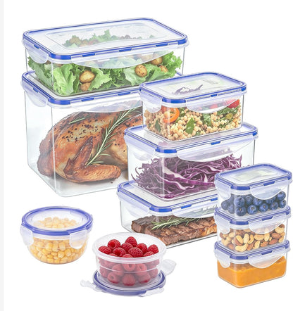 KIGI Food Storage Containers Set, Set of 10 (0.7-17.7 Cup)