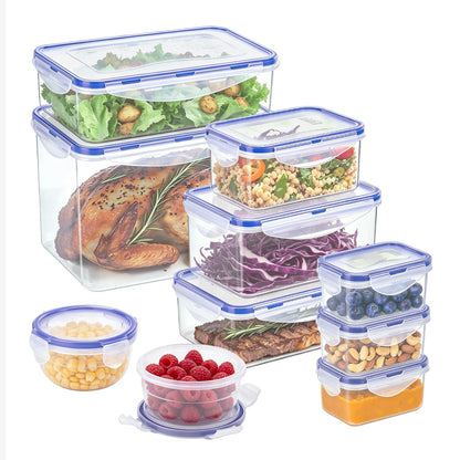 KIGI Food Storage Container Set, Airtight, Stackable, 0.7-8.3 Cup, 8 Pack