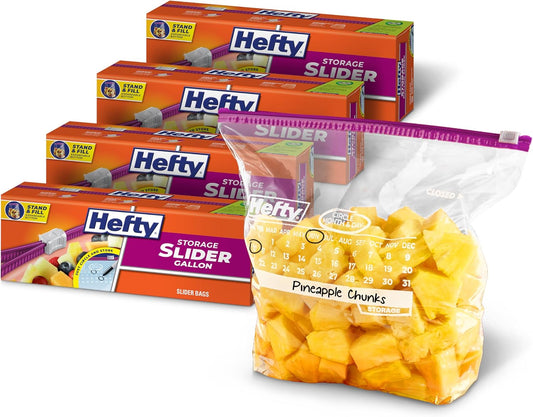 Hefty Calendar Slider Storage Bags, Gallon Size, 4pk, 30ct (120 Total)
