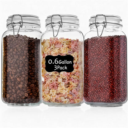 Liuruiyu 6 Pack Glass Food Storage Jars 37 oz,Glass Storage Containers Clear Glass Food Canister with Bamboo Lid Airtight For Serving Tea, Coffee, Flour, Sugar, Candy, Cookie, Spice and More (Square)
