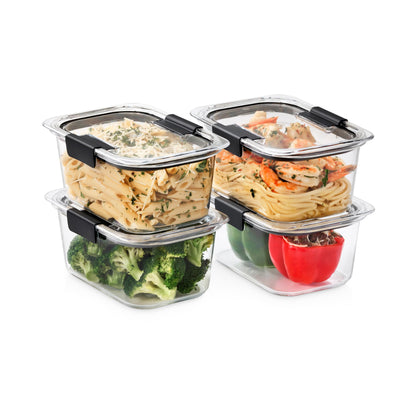 Rubbermaid Brilliance Plastic Food Storage Containerss, 9.6-Cup, 2-Count