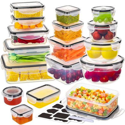 52 PCS Food Storage Containers with Lids Airtight (26 Lids & 26 Containers)
