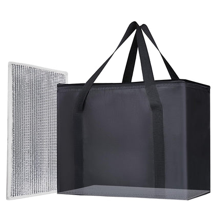 Bodaon Insulated Food Delivery Bag, XXXL Reusable Warming Bag, Black, 1Pk
