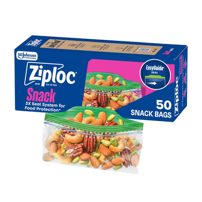Ziploc Snack Bags, Food Storage, Easy Open & Close, 108 Count