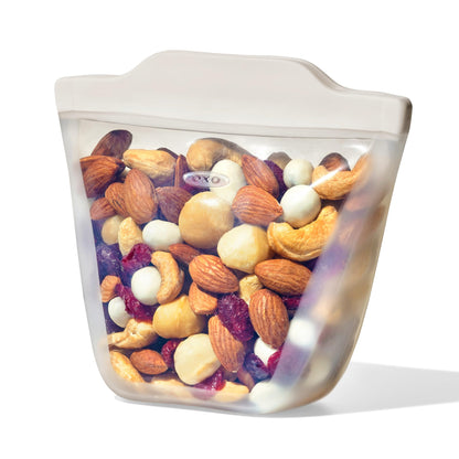 OXO Good Grips Silicone Reusable Bag - Stand-Up Quart (32 oz), Oat
