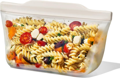 OXO Good Grips Silicone Reusable Bag - Stand-Up Quart (32 oz), Oat