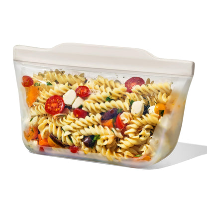 OXO Good Grips Silicone Reusable Bag - Stand-Up Quart (32 oz), Oat