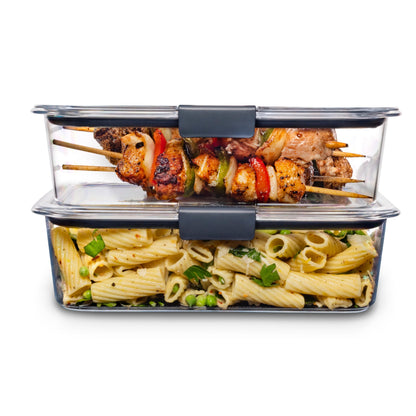 Rubbermaid Brilliance Plastic Food Storage Containerss, 9.6-Cup, 2-Count