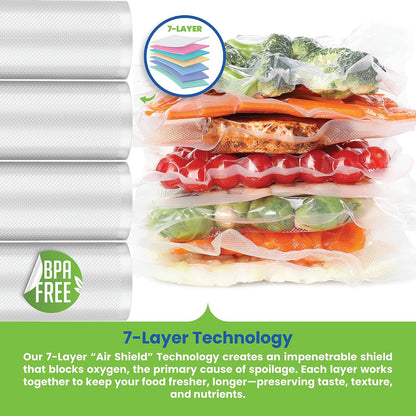 Vacuum Sealer Bags for Food, Heavy Duty Food Saver Bag Rolls