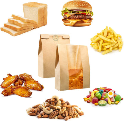 50 Pcs Bread Bags for Homemade Bread 50% Thicker With Window Sourdough Bags