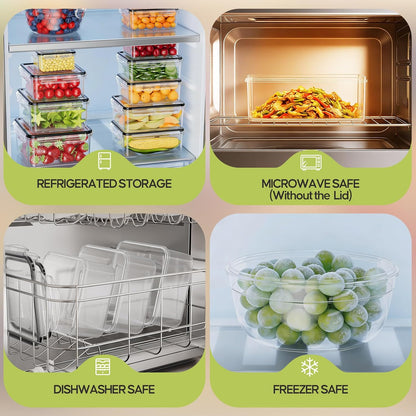 62 PCS Large Food Storage Containers with Lids (31 Lids & 31 Containers)