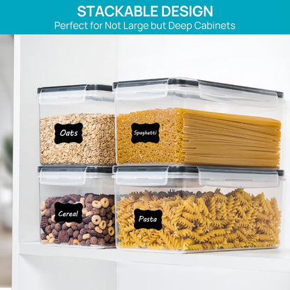 Vtopmart Pasta Storage Containers, 8 Pack, 3.2L Airtight Canisters