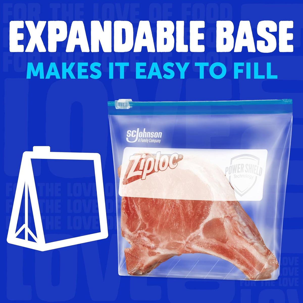 Ziploc Gallon Freezer Slider Bags, Food Storage, 28 Count