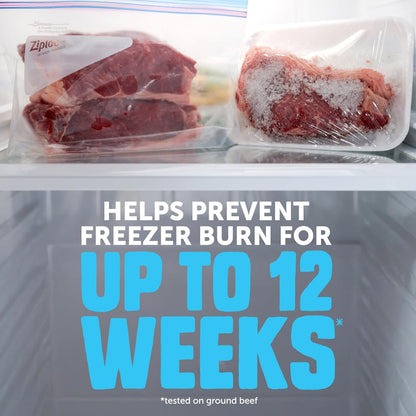 Ziploc Half Gallon Freezer Bags, Food Storage, Easy Open & Close, 40 Count