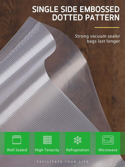 Syntus Vacuum Sealer Bags for Food, 3 Rolls 11" x 20' and 3 Rolls 8" x 20'