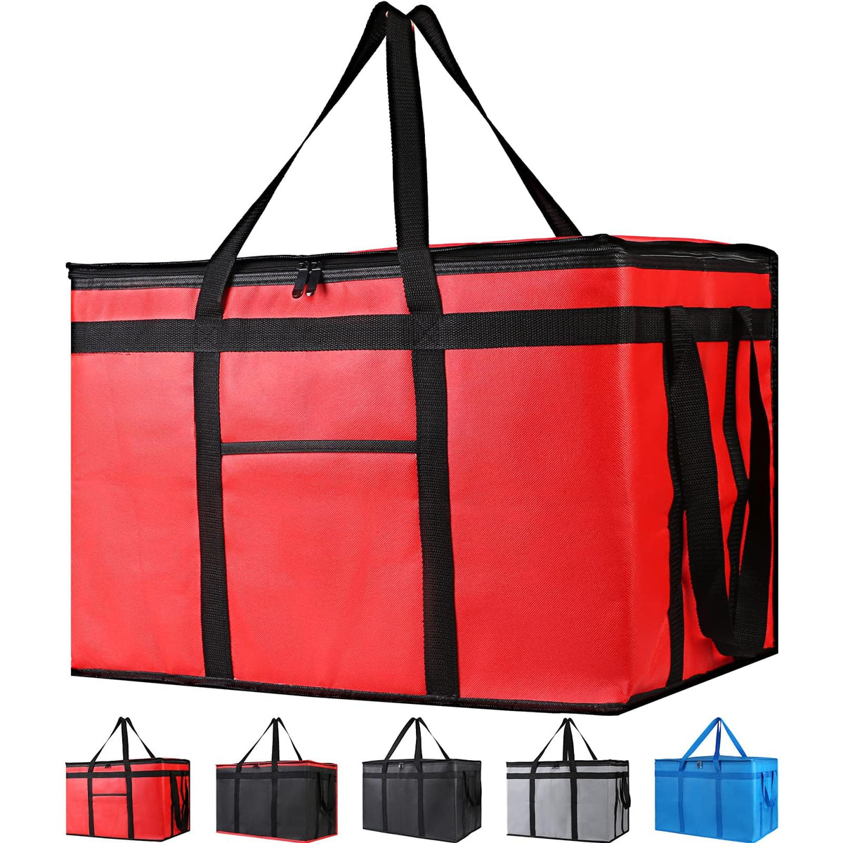 Bodaon Insulated Food Delivery Bag, XXXL Reusable Warming Bag, Black, 1Pk