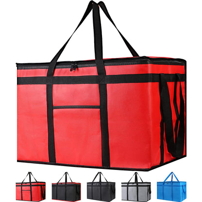 Bodaon Insulated Food Delivery Bag, XXXL Reusable Warming Bag, Black, 1Pk