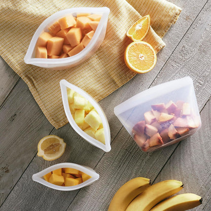 Stasher Premium Reusable Silicone Food Storage Bags, 2-Pack, Clear