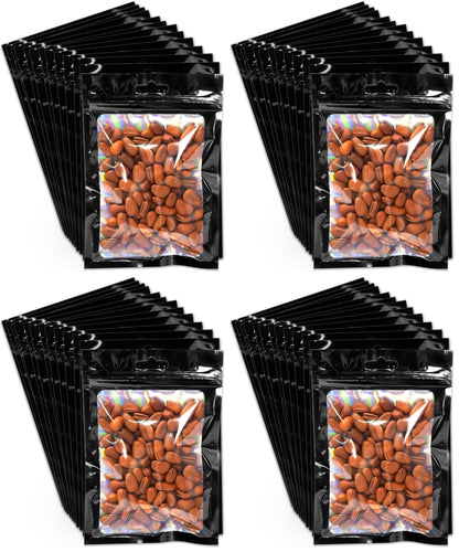 Gwybkq Resealable Bags for Food Storage 350 Pieces (4×6Inch Black)
