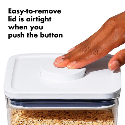 OXO Good Grips POP Small Square Airtight Food Storage Containers, 3-Piece
