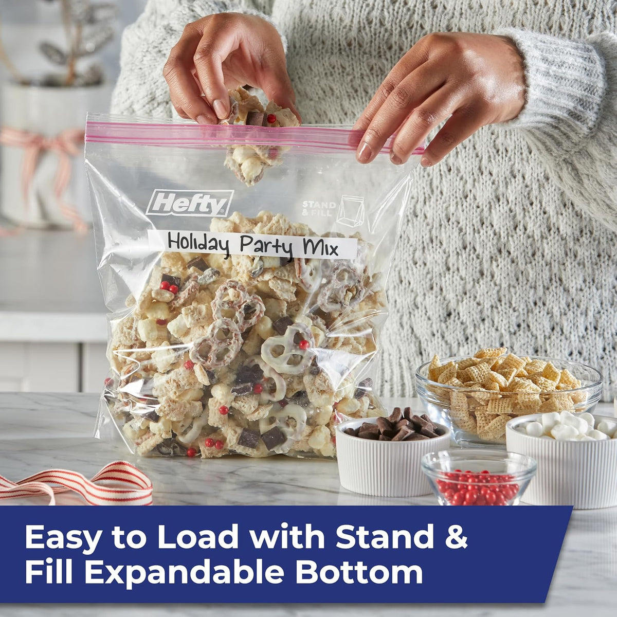 Hefty Press to Close Food Storage Bags, Gallon Size, 20ct
