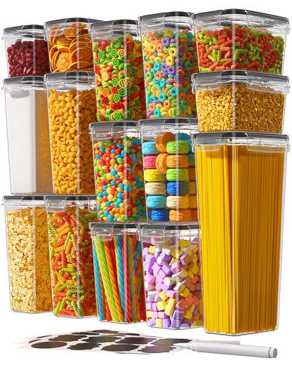 KEMETHY Airtight Food Storage Containers with Lids, 24 PCS, BPA-free