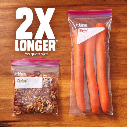 Ziploc Tall Food Storage Bags, 30 Count